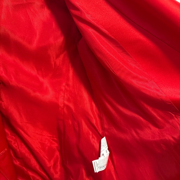 Zara red satin lapel blazer - Picture 3 of 4